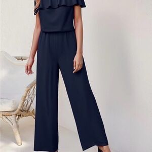 Hybrid & Company Navy Jumpsuit